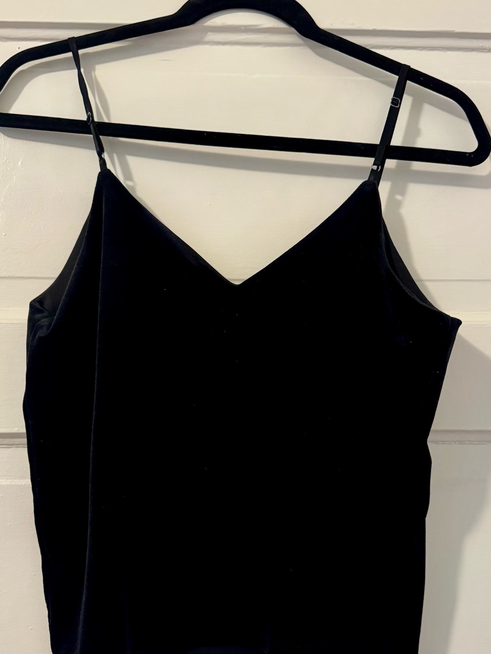 free press Black Velvet Camisole with Adjustable Straps